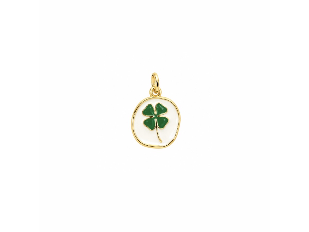 Pingente Trevo Banho de Ouro 18k.