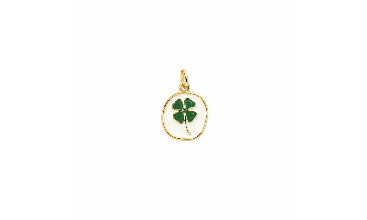 Pingente Trevo Banho de Ouro 18k.