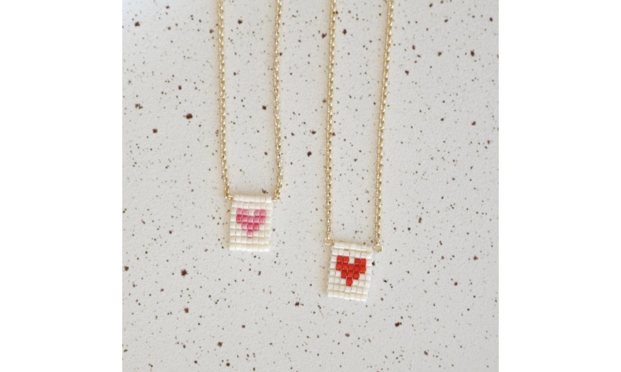 Colar Escapulário Coração Feito a Mão Banho de Ouro 18k.