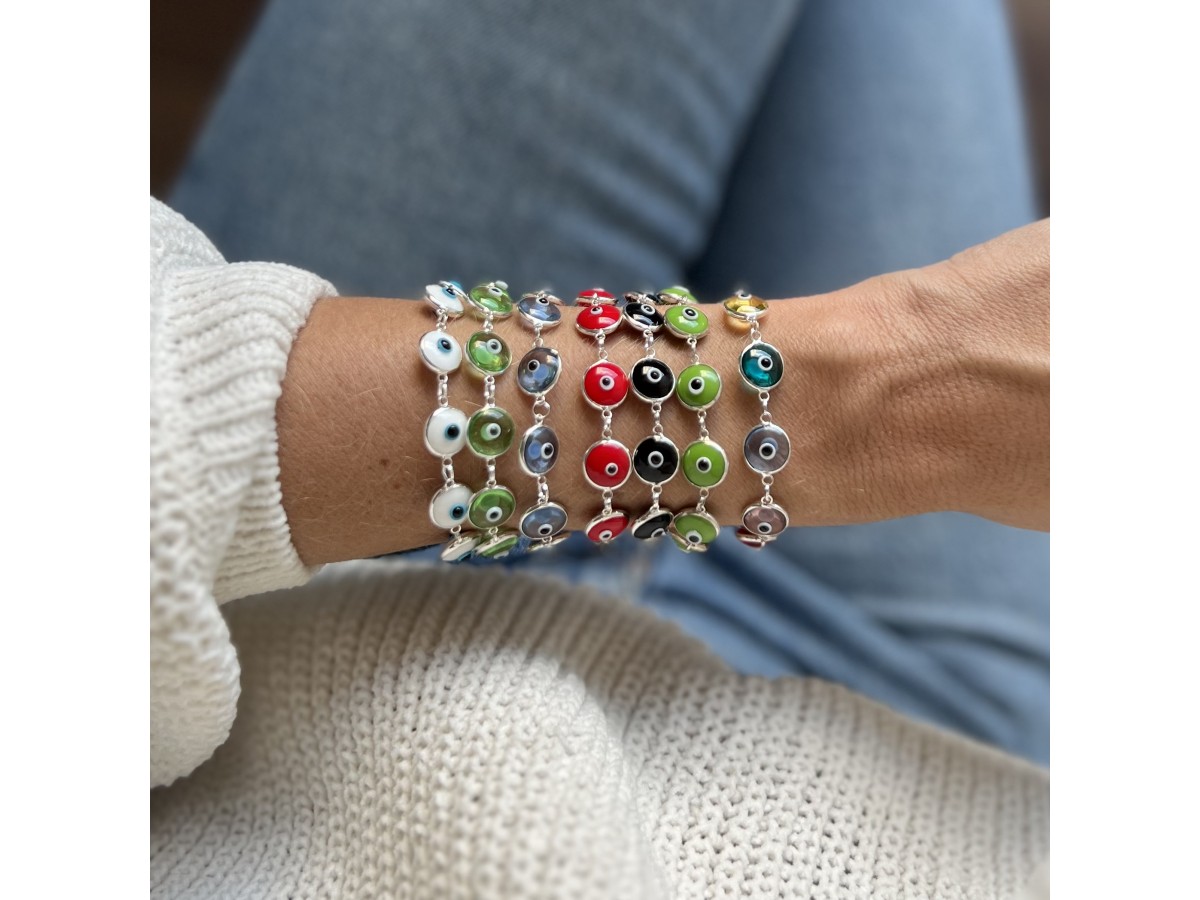 Pulseira Olho Grego Prata 925