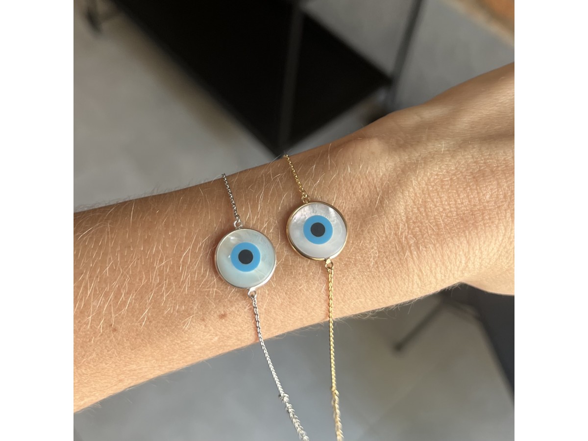 Pulseira Olho Grego Prata 925.