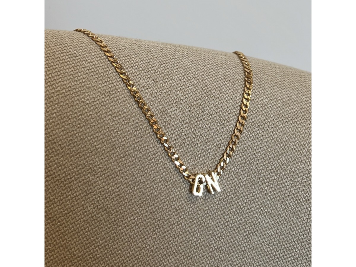 Colar Personalizado Corrente Banho de Ouro 18k.