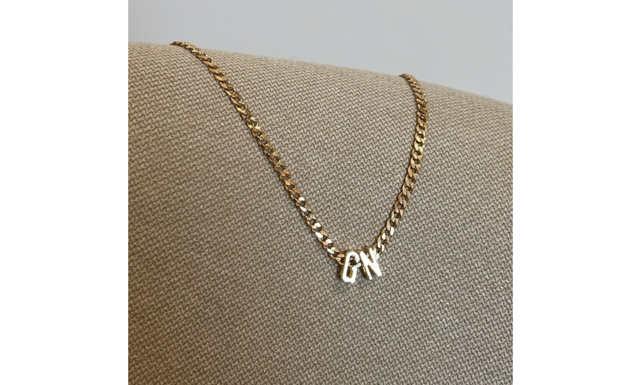 Colar Personalizado Corrente Banho de Ouro 18k.