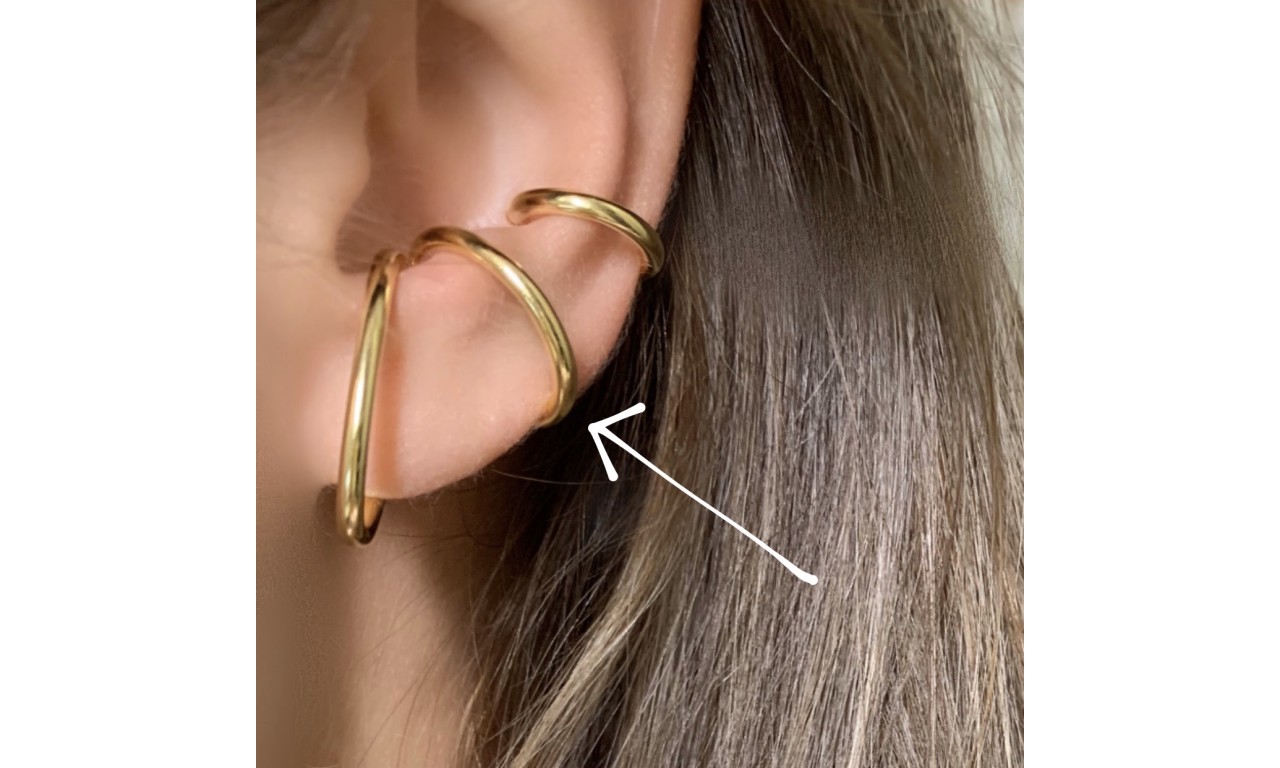 Piercing Ear Hook Fake Liso M.