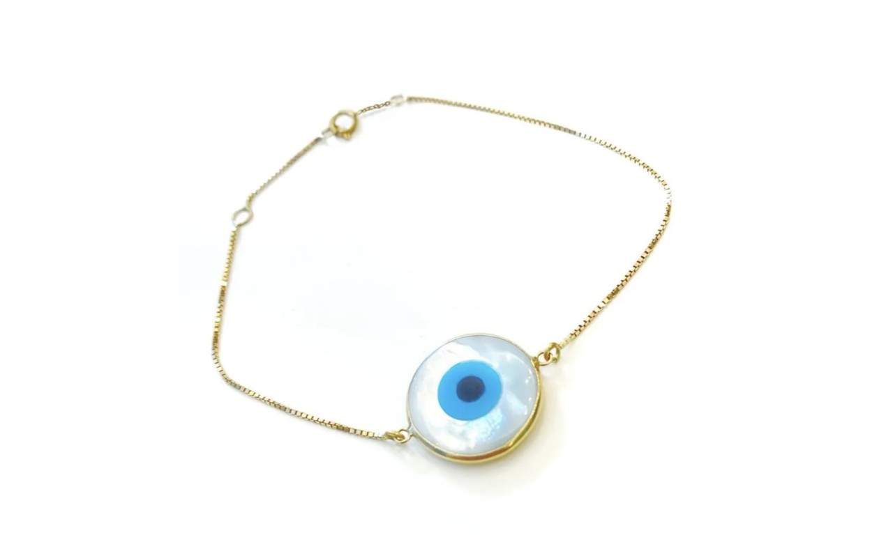 Pulseira Olho Grego Prata 925.
