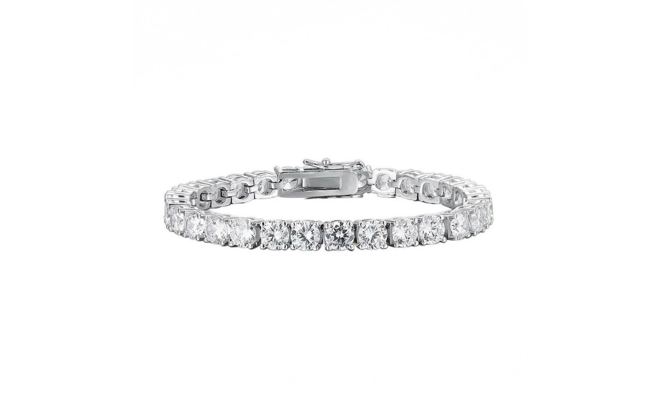 Pulseira Riviera Luxo Ródio Branco.