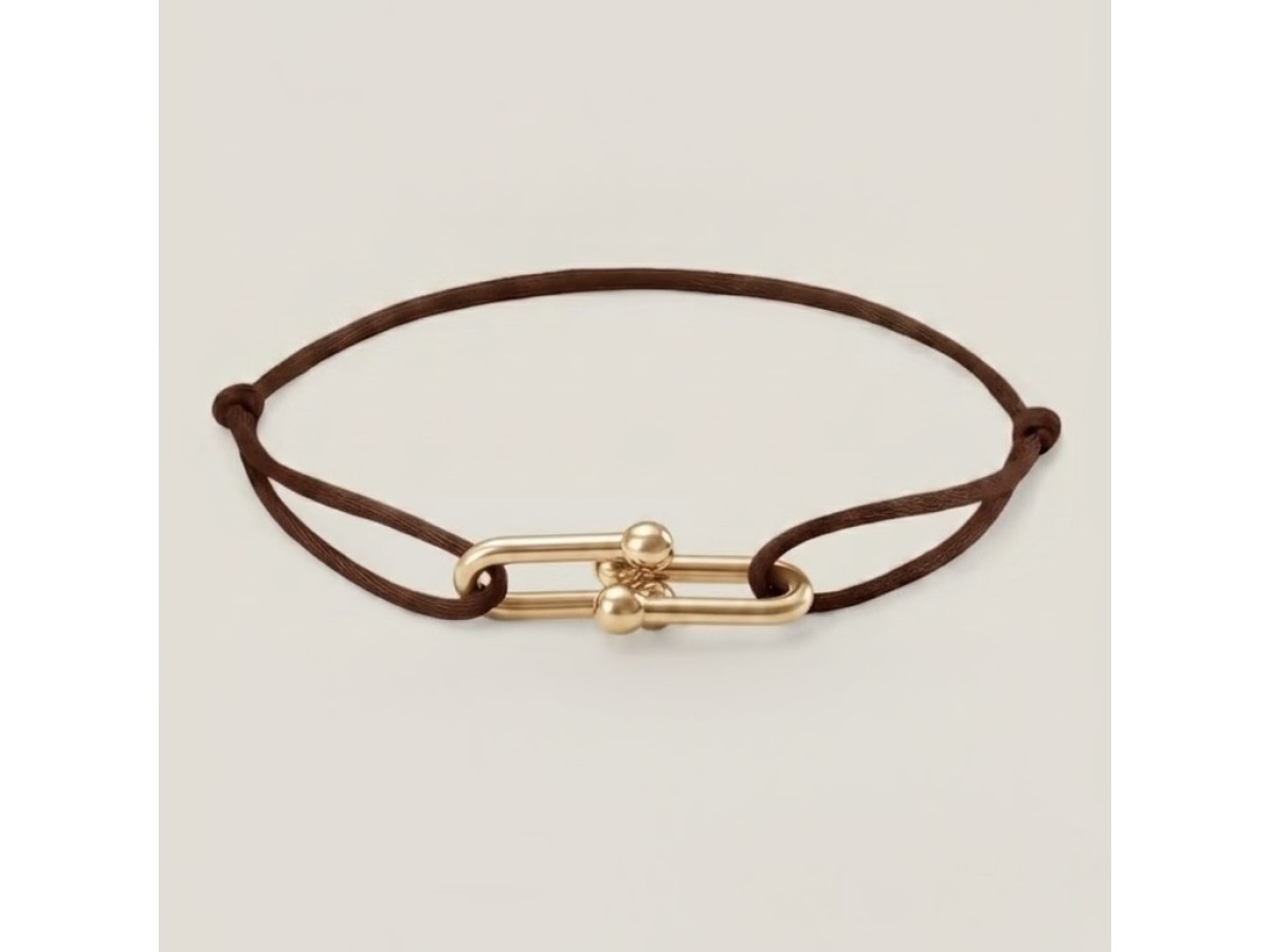 Pulseira Fio de Seda Elos Banho de Ouro 18k.