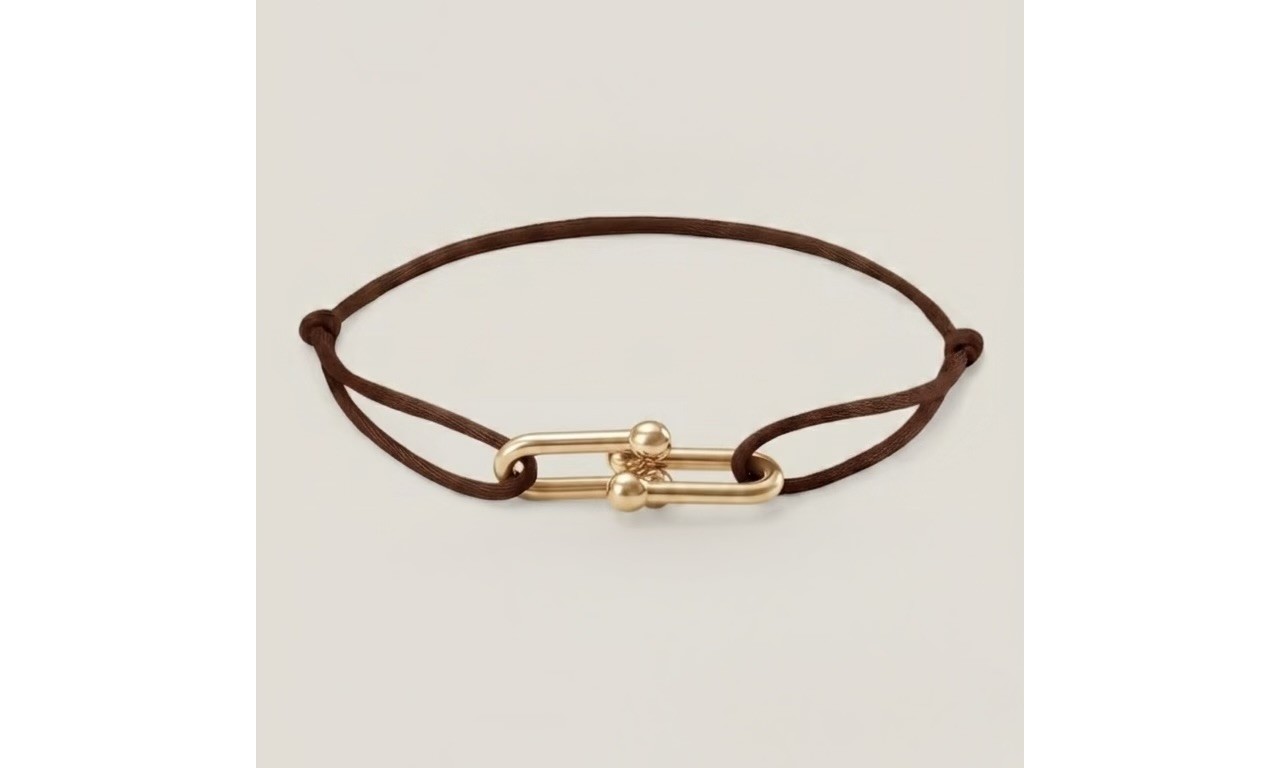 Pulseira Fio de Seda Elos Banho de Ouro 18k.