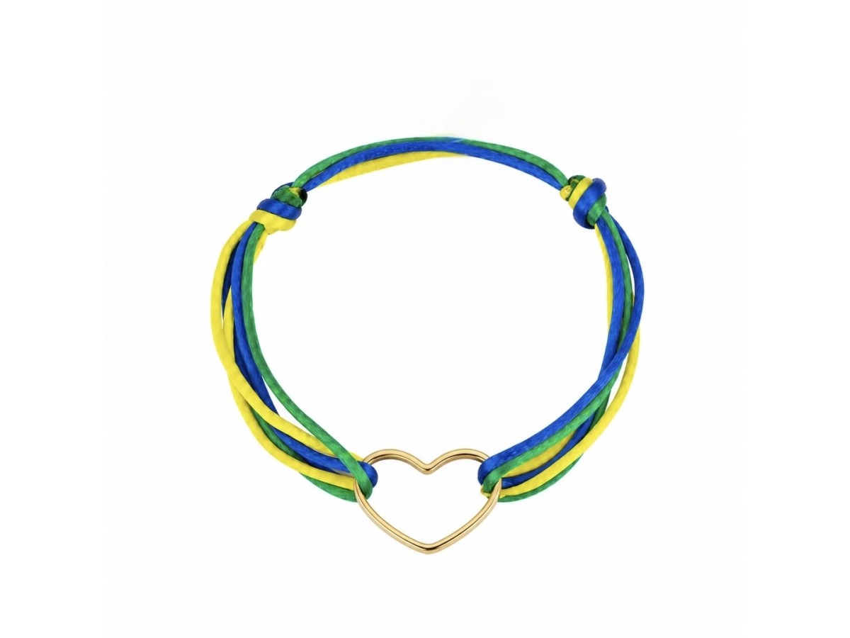 Pulseira Brasil Banho de Ouro 18k.