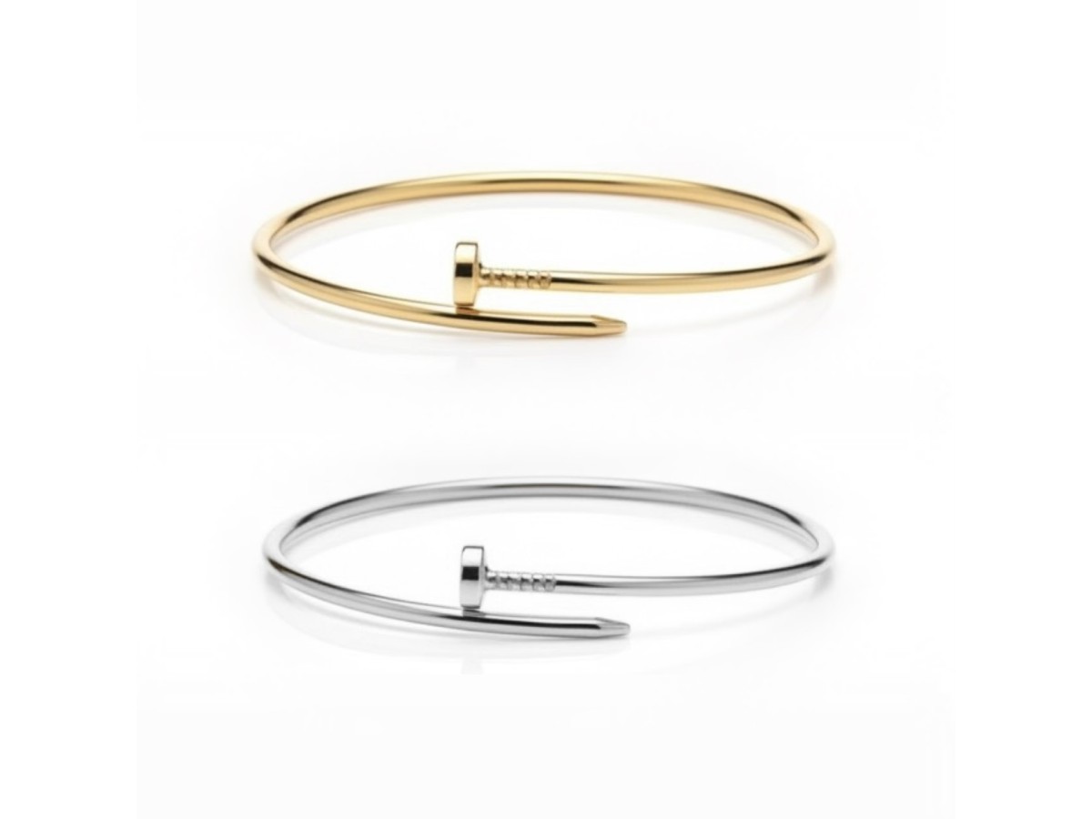 Pulseira Prego Prata 925 Banho de Ouro 18k ou Ródio Branco.