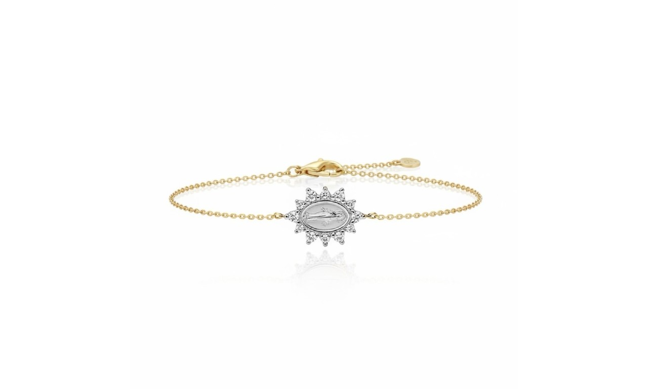 Pulseira Medalha Banho de Ouro 18k. Pulseira Medalha Banho de Ouro 18k.