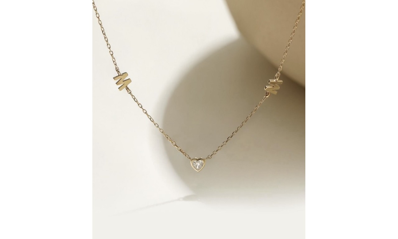 Colar Personalizado Coração Banho de Ouro 18k. Colar Personalizado Coração Banho de Ouro 18k.