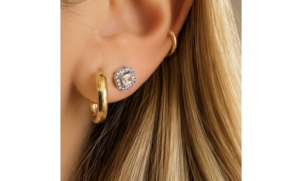 Brinco Argola Básica Banho de Ouro 18k