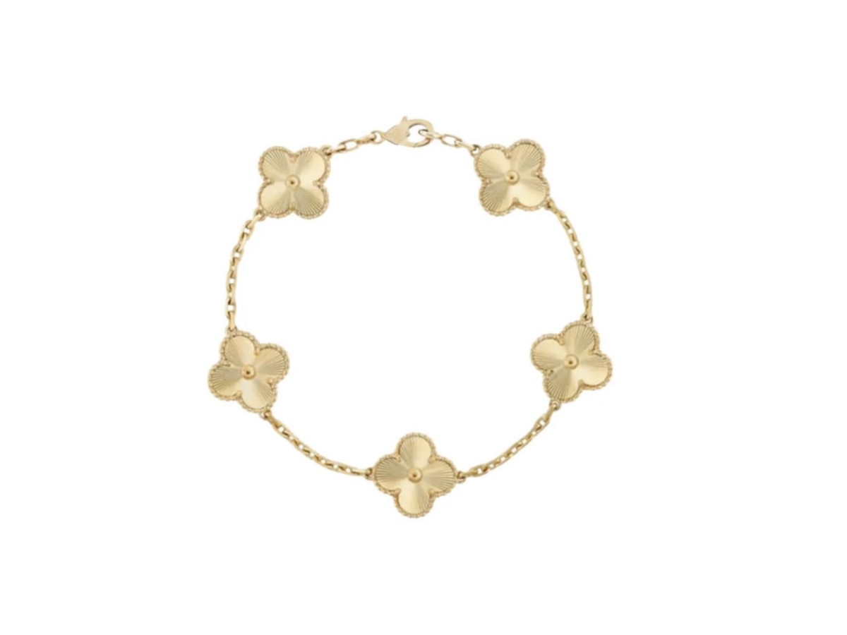 Pulseira Trevos Luxo Banho de Ouro 18k.