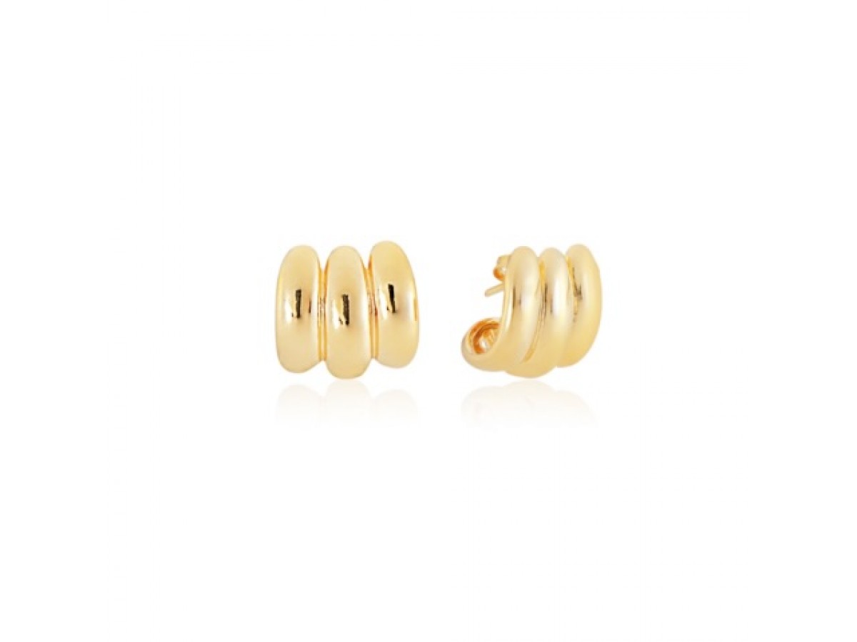 Brinco Garra Anatômica Banho de Ouro 18k