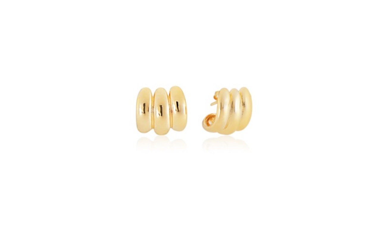 Brinco Garra Anatômica Banho de Ouro 18k