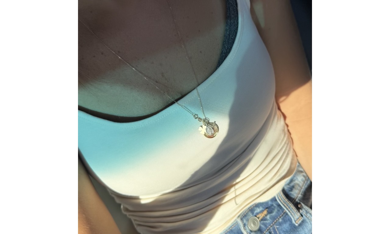 Pingente Medalha Nossa Senhora das Graças Prata 925.