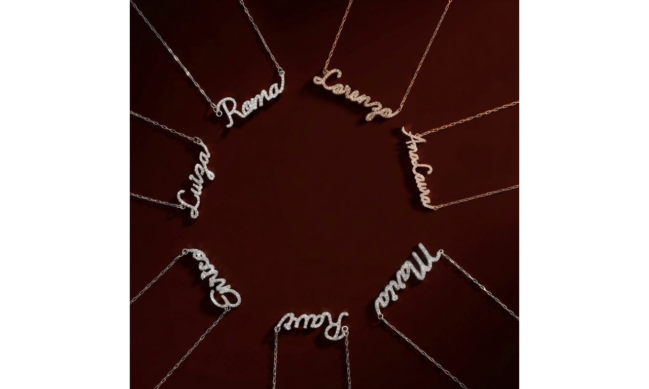 Colar Nome Prata 925 Moissanite Banho de Ouro 18k ou Ródio Branco. Colar Nome Prata 925 Moissanite Banho de Ouro 18k ou Ródio Branco.