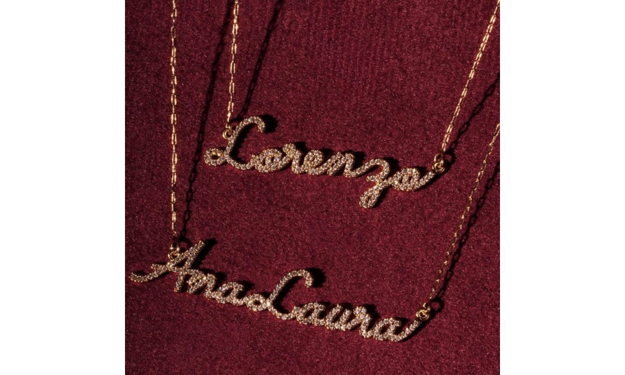 Colar Nome Prata 925 Moissanite Banho de Ouro 18k ou Ródio Branco. Colar Nome Prata 925 Moissanite Banho de Ouro 18k ou Ródio Branco.