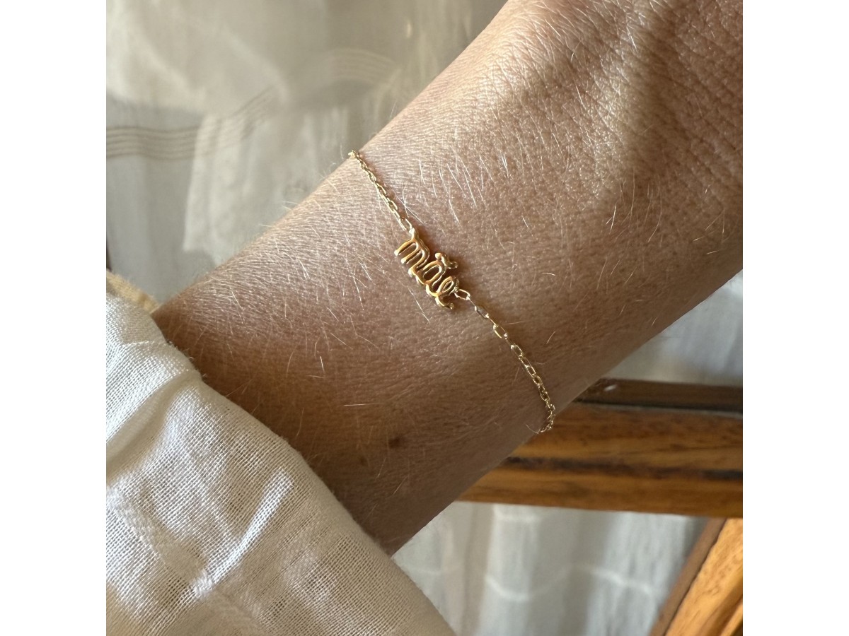 Pulseira Mãe Banho de Ouro18k.
