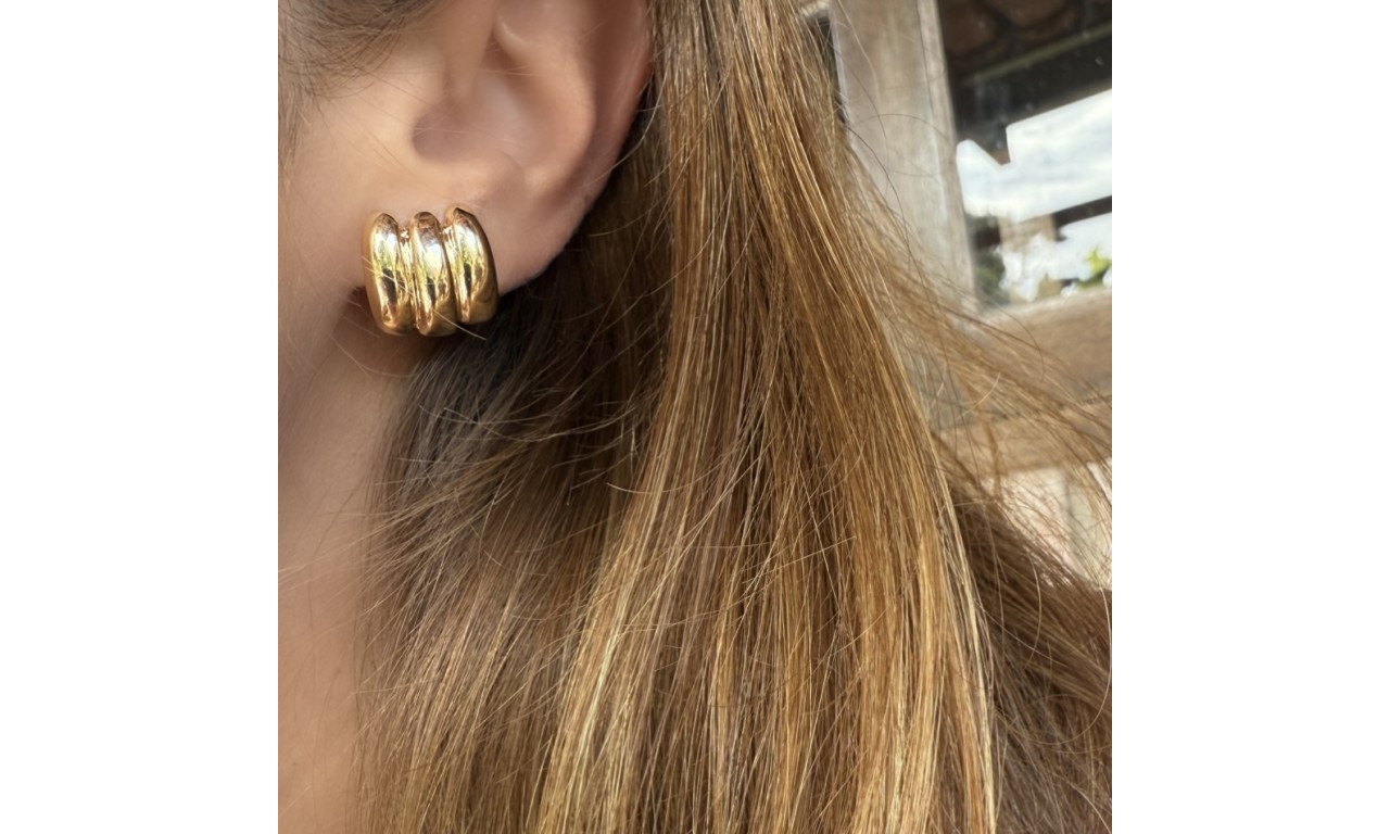 Brinco Garra Anatômica Banho de Ouro 18k