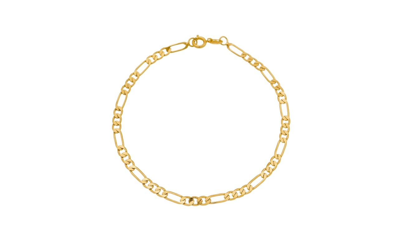 Pulseira Corrente Grumet Banho de Ouro18k.