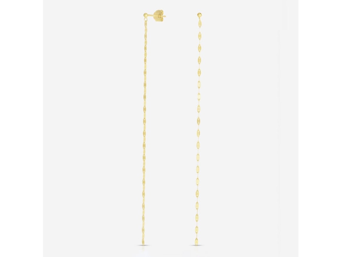 Brinco Fio Shine Banho de Ouro 18k.