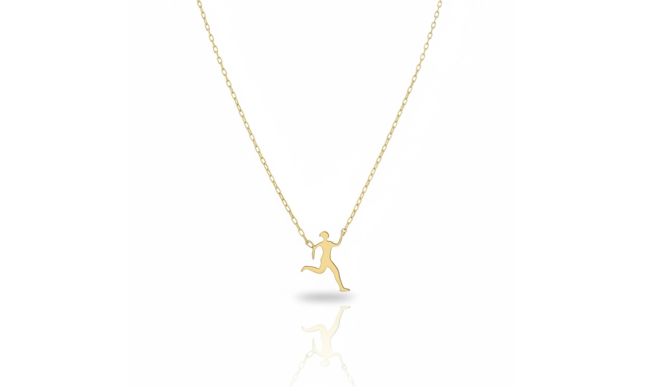 Colar Corredora Banho de Ouro 18k.