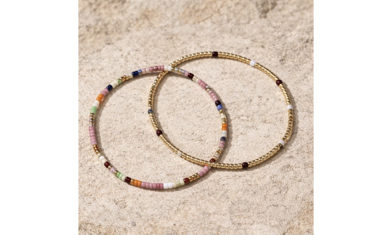 Pulseira Artesanal Feita a Mão Banho de Ouro18k.