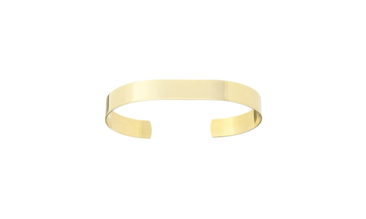 Pulseira Bracelete 7mm Banho de Ouro 18k