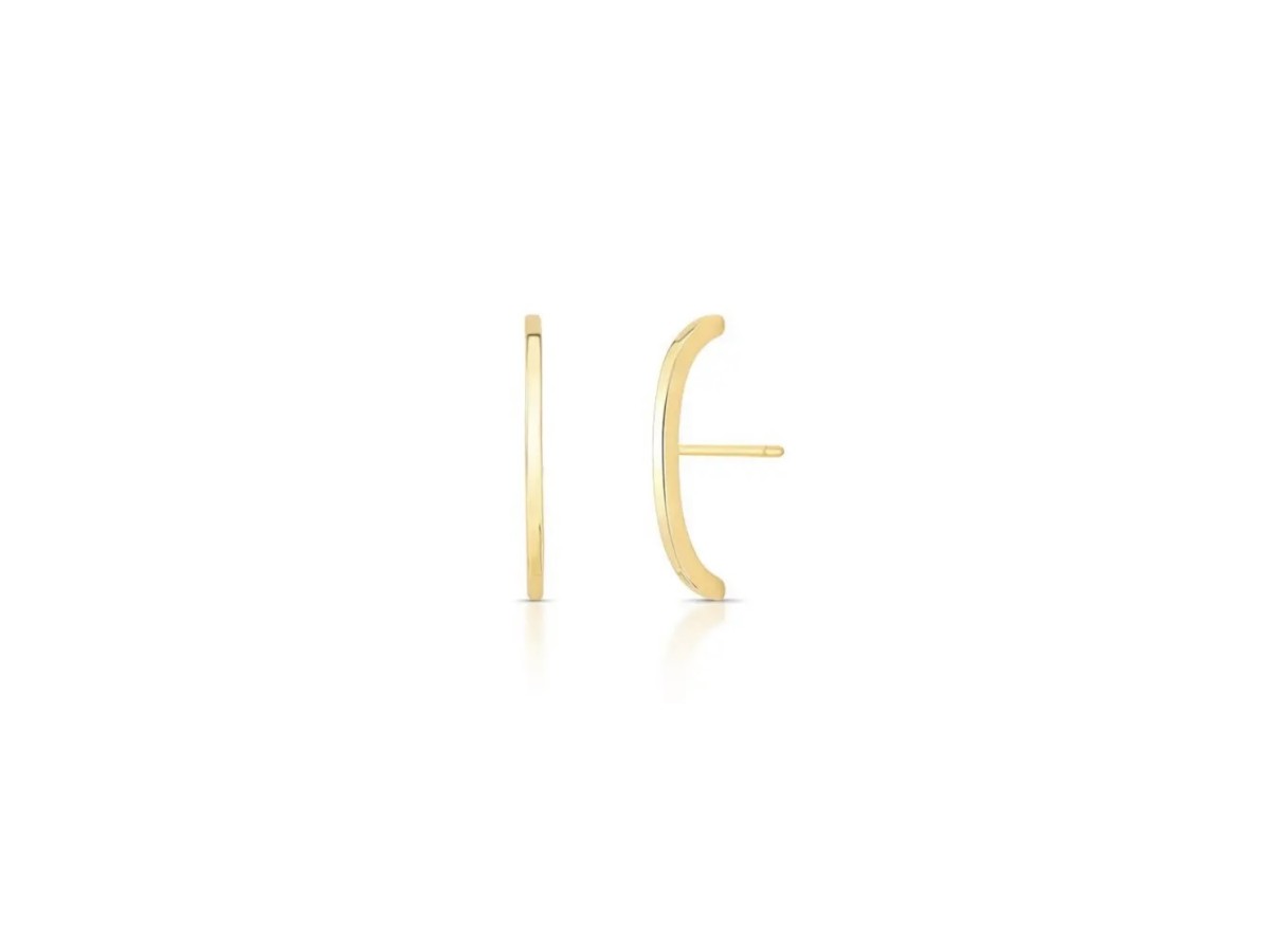 Brinco Ear Hook Fininho Banho de Ouro 18K.