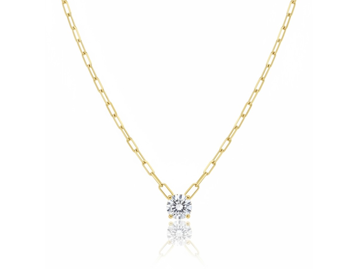 Colar Corrente Ponto de Luz Banho de Ouro 18k.