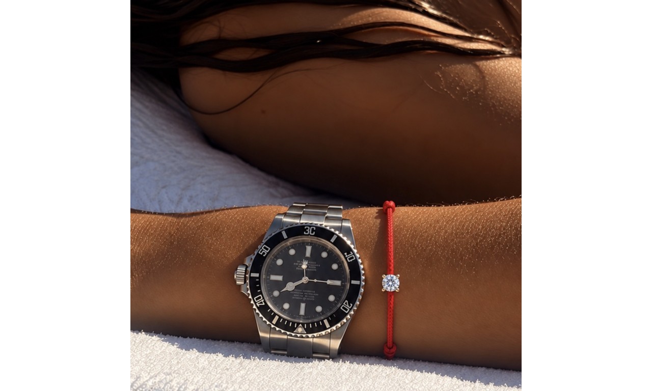 Pulseira Vermelha Ponto de Luz Banho de Ouro 18k ou Ródio Branco.