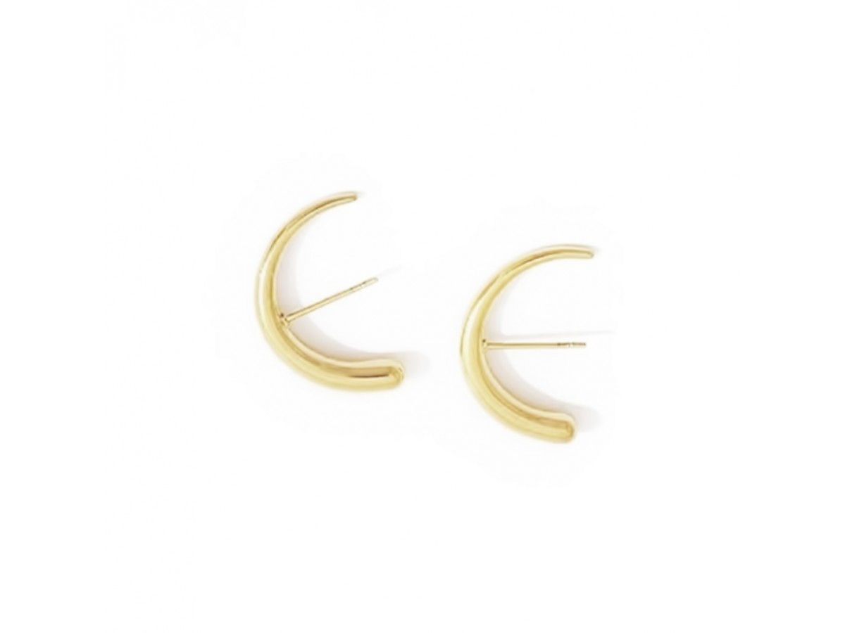 Brinco Ear Hook Anatômico Banho de Ouro 18K.