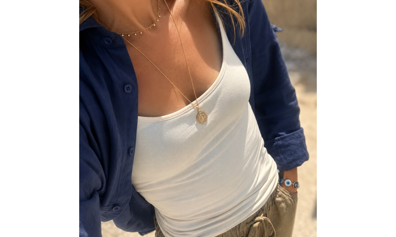 Pingente São Bento 2,5cm Banho de Ouro18k.