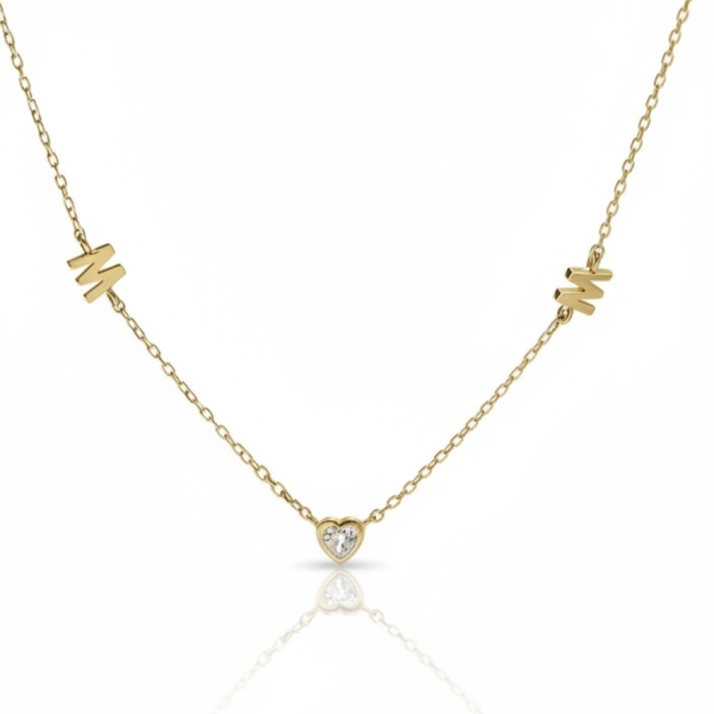 Colar Personalizado Coração Banho de Ouro 18k. Colar Personalizado Coração Banho de Ouro 18k.
