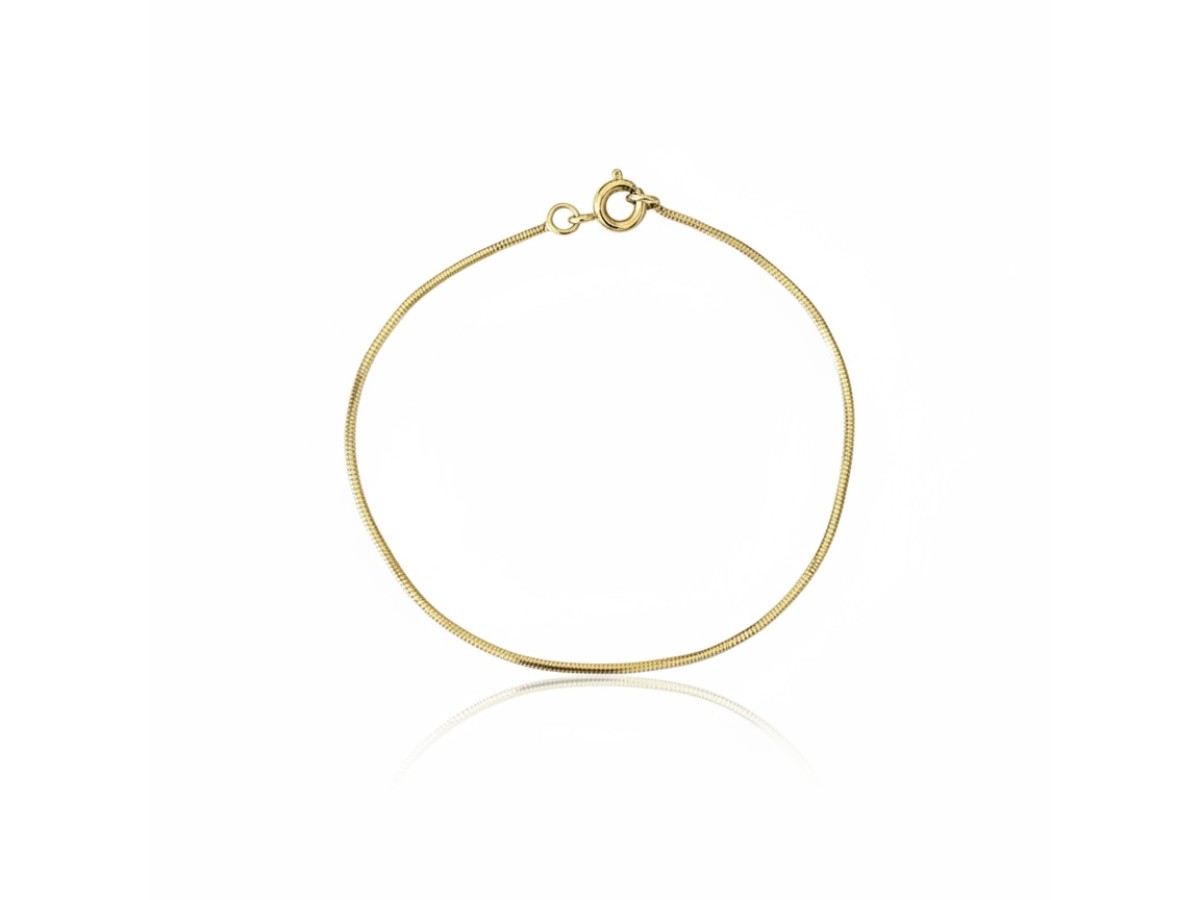 Pulseira Lisa Sob Medida Banho de Ouro 18k.