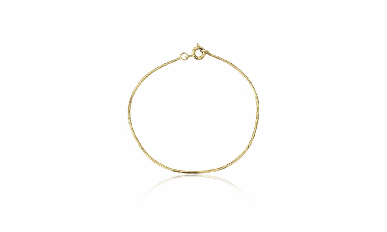 Pulseira Lisa Sob Medida Banho de Ouro 18k.