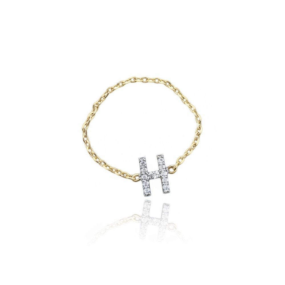 Anel Inicial Micro Cravação Maleável Banho de Ouro 18k Anel Inicial Micro Cravação Maleável Banho de Ouro 18k