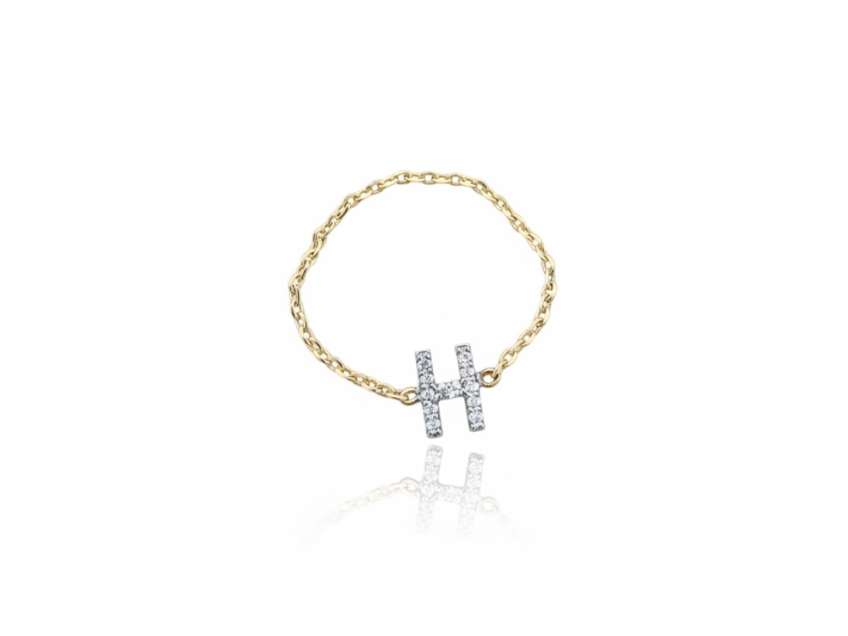 Anel Inicial Micro Cravação Maleável Banho de Ouro 18k