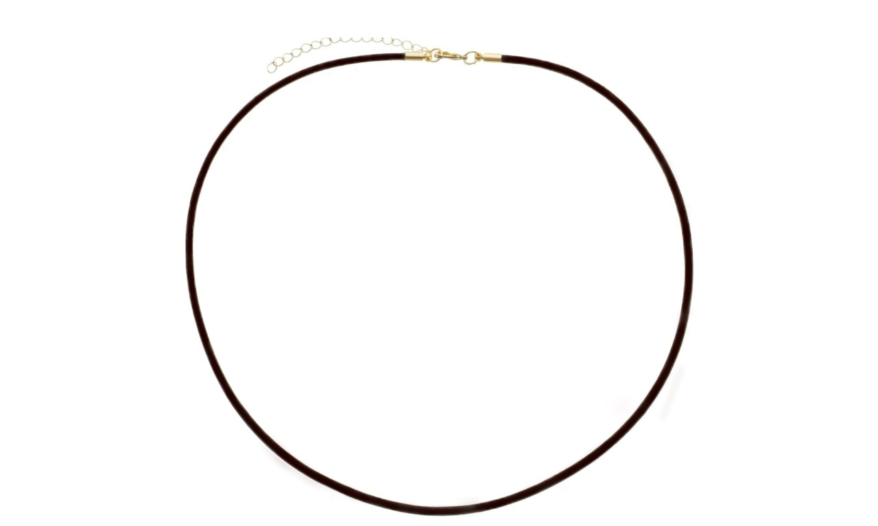 Colar Couro 4mm Banho de Ouro 18k ou Ródio Branco,