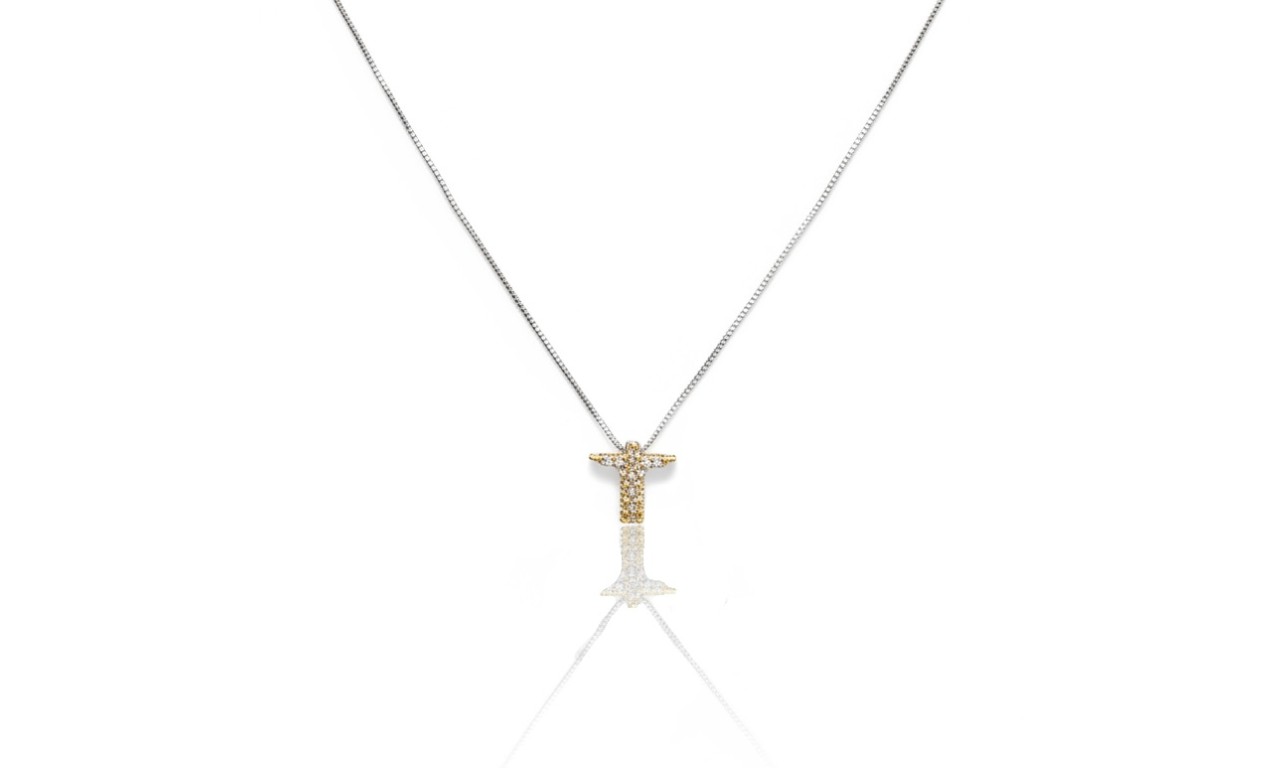 Colar Cristo Redentor Micro Cravação.