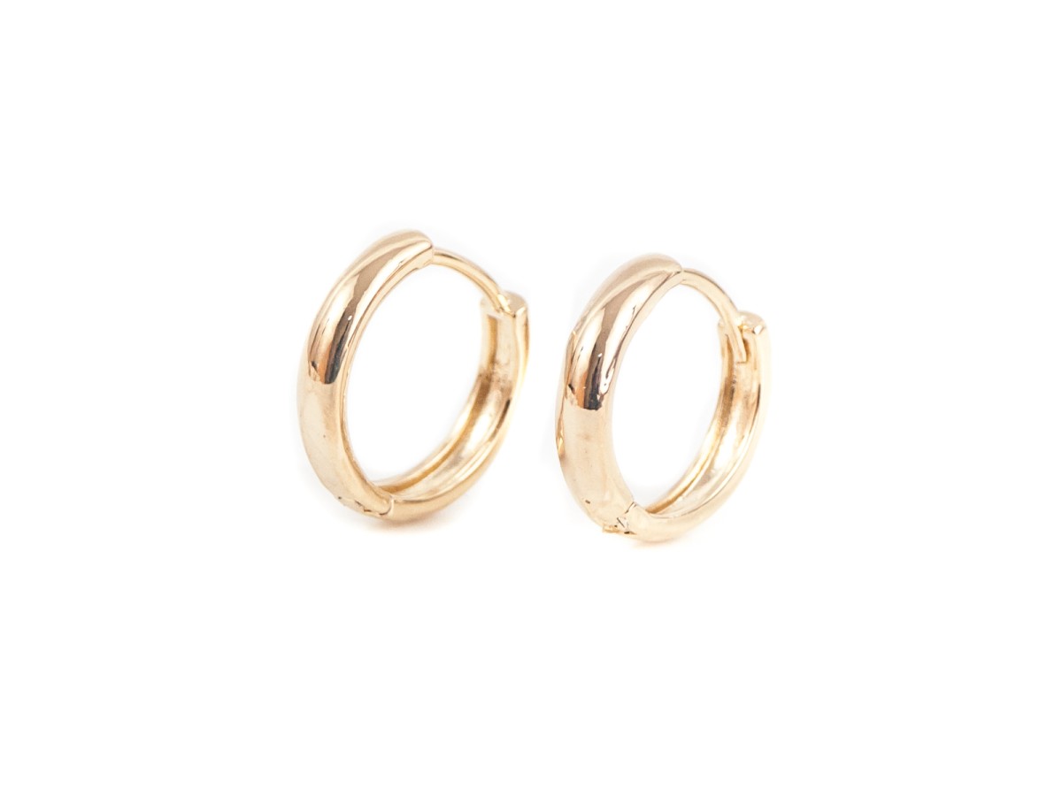 Brinco Argola Básica Banho de Ouro 18k